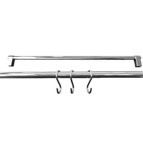 Kit Suporte De Cozinha Porta Talheres 60Cm Completo Ganchos