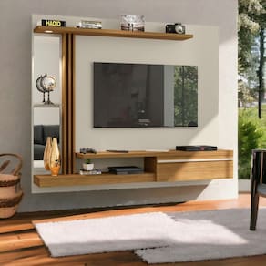 Painel para TVs 55" Denver Off White e Cinamomo Bechara