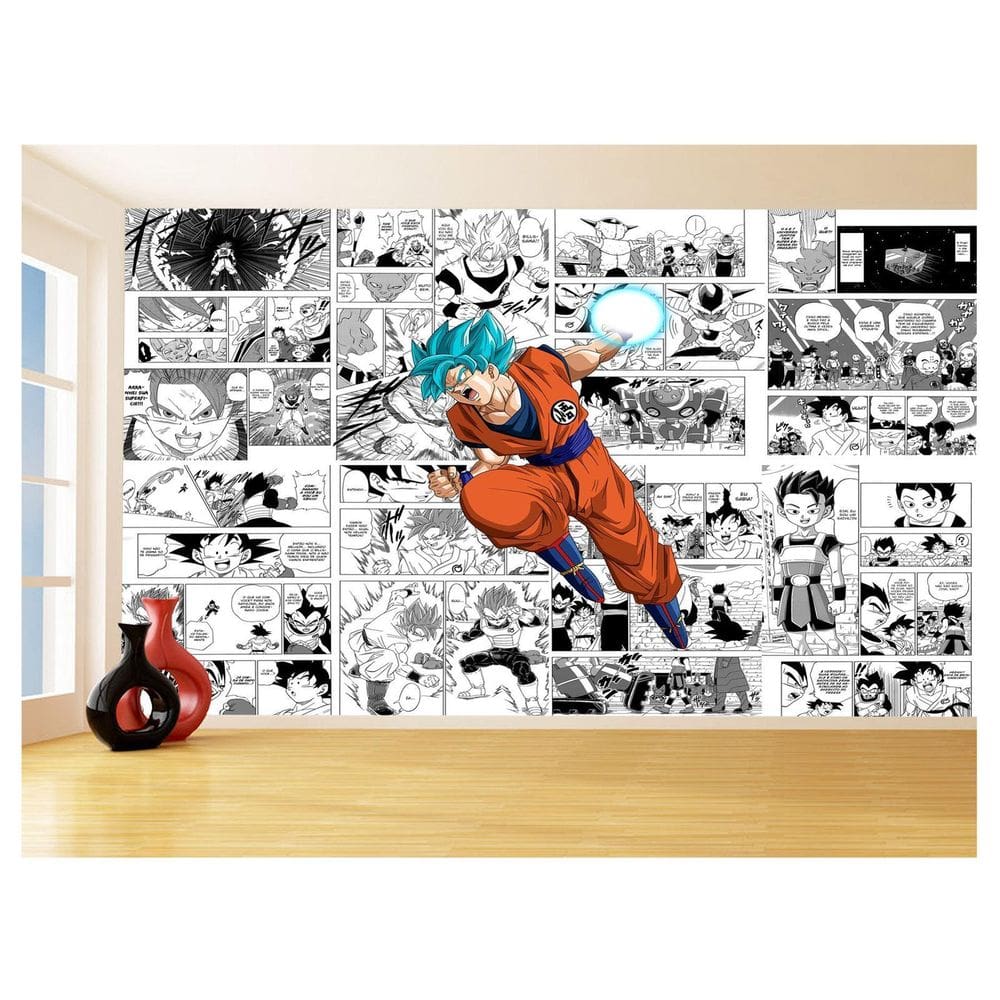 Papel De Parede Dragon Ball Goku Página Manga 3,5M Dbz649