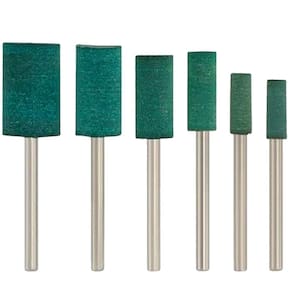 Kit 6 Ponta Montada Borracha 4-12Mm Haste 3Mm Micro Retífica
