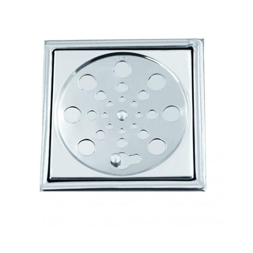 Grelha Inox Quadrada Com Caixilio e Fechamento 10 CM Inox Natural