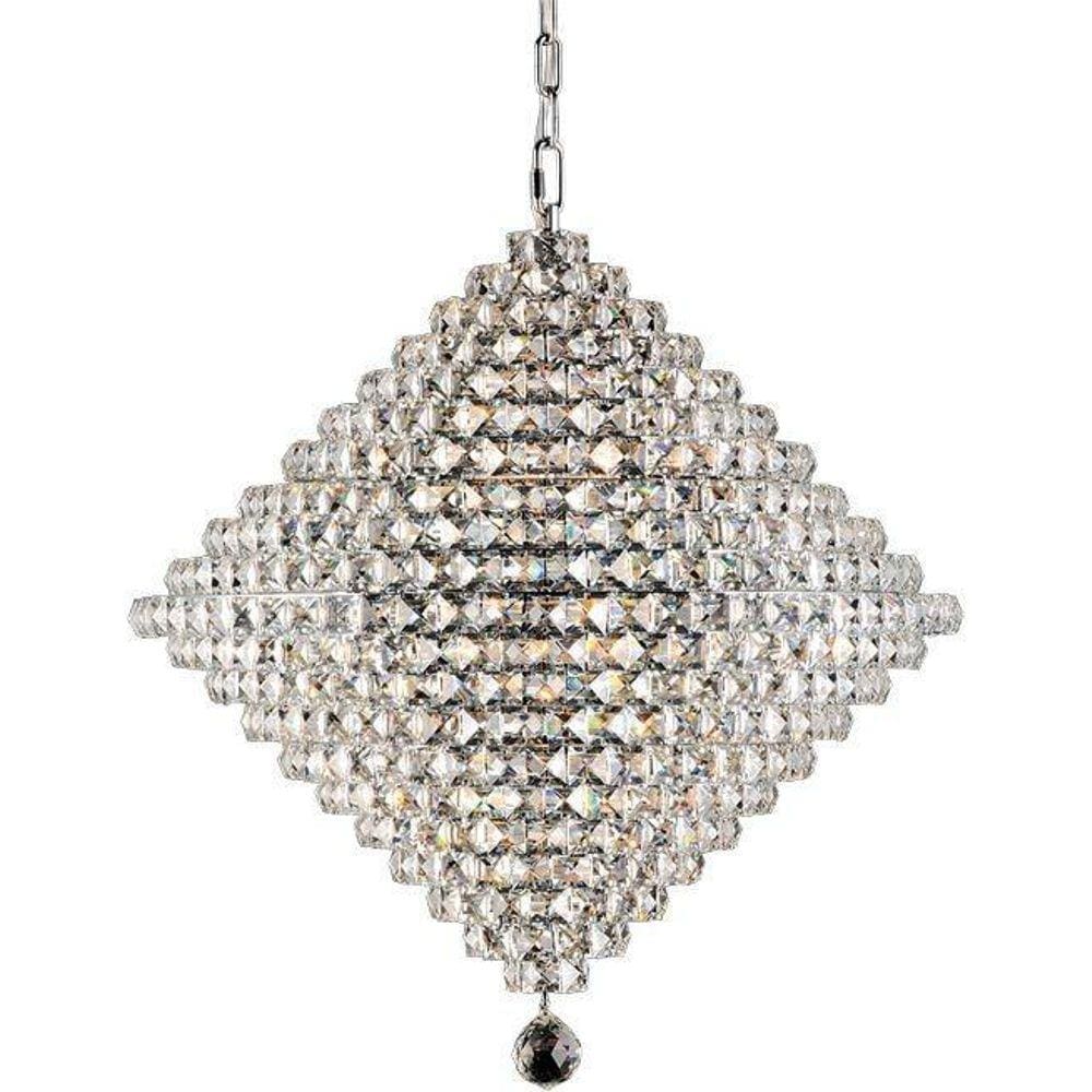 Pendente Lustre Nemesis De Cristal Para Led 40 X 40 Cm
