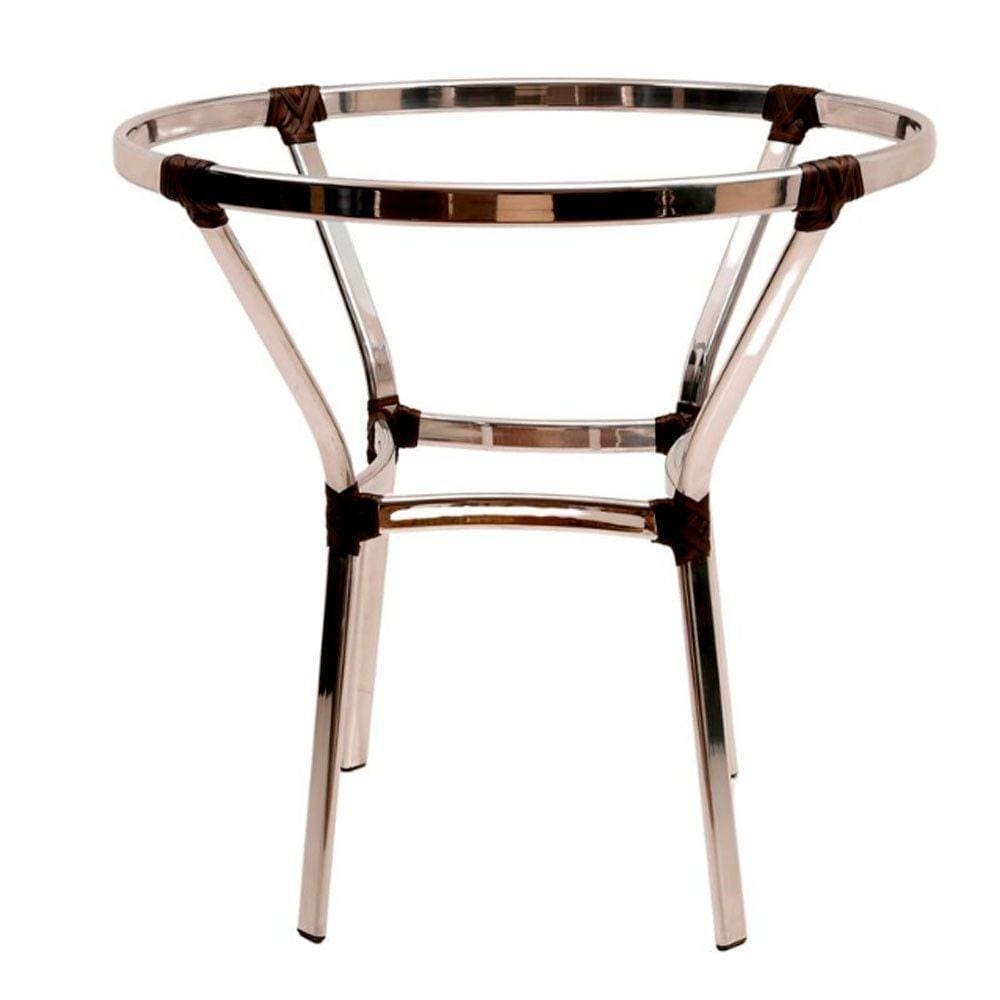 Mesa Ascoli Em Alumínio 70cm Altura X 80cm Pedra Ferro