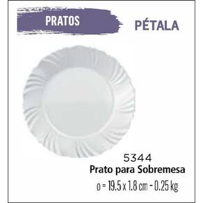 Jogo De Prato Pétala 06 Pratos Sobremesa - Lanche -19Cm Br