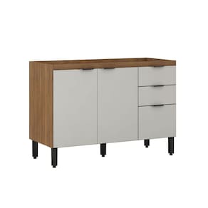 Balcão Gabinete de Pia Firenze 120cm Amendola/Nude S/ Tampo - Demobile