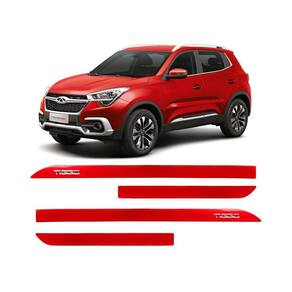 Friso Escrita Cromada Chery Tiggo 5 Vermelho Perolizado