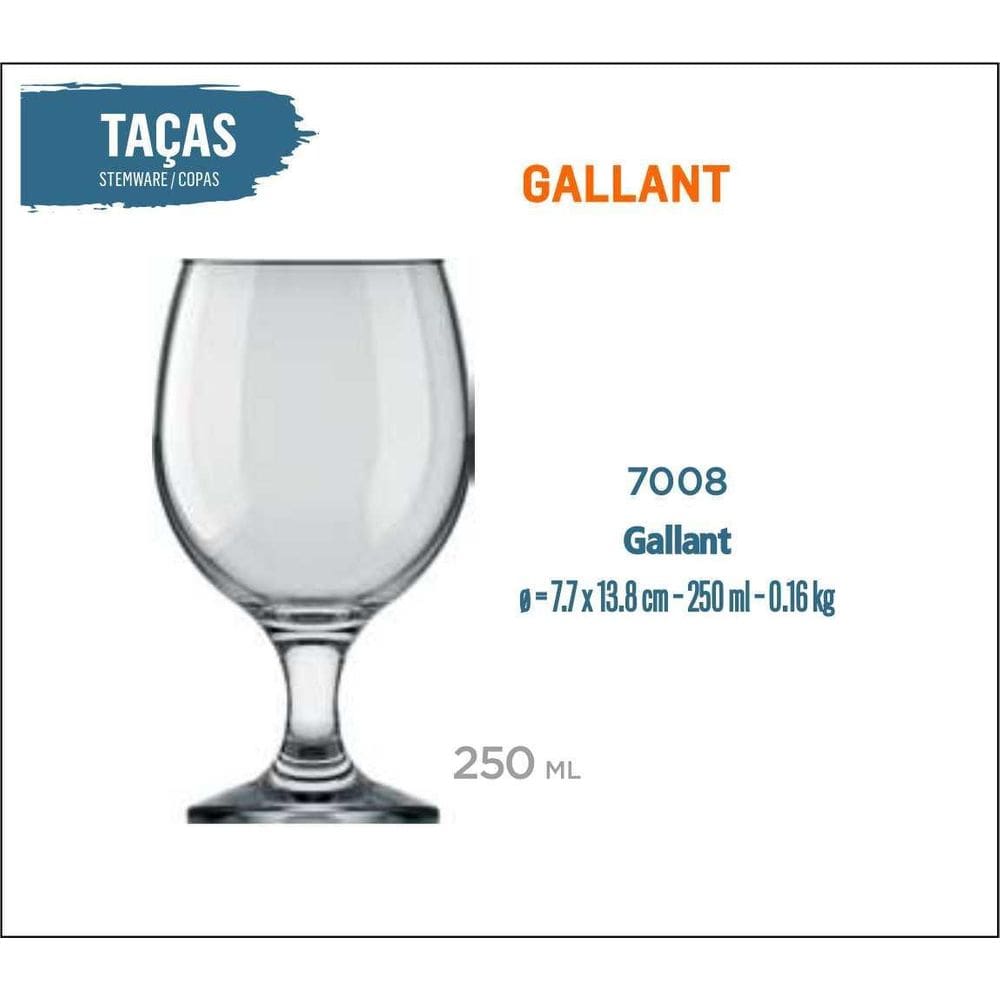 12 Taça Gallant 250Ml - Vinho