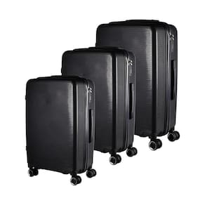 Kit Mala 35Kg + 23Kg + 10Kg Polipropileno Inquebrável Preta