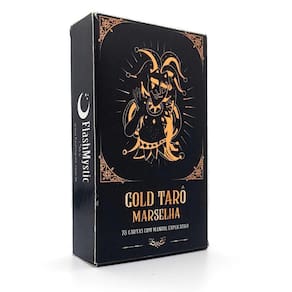 Gold Tarô de Marselha Clássico Ilustrado 78 Cartas e Manual