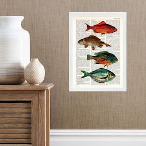 Quadro Casa De Praia- Peixes Coloridos 33X24Cm