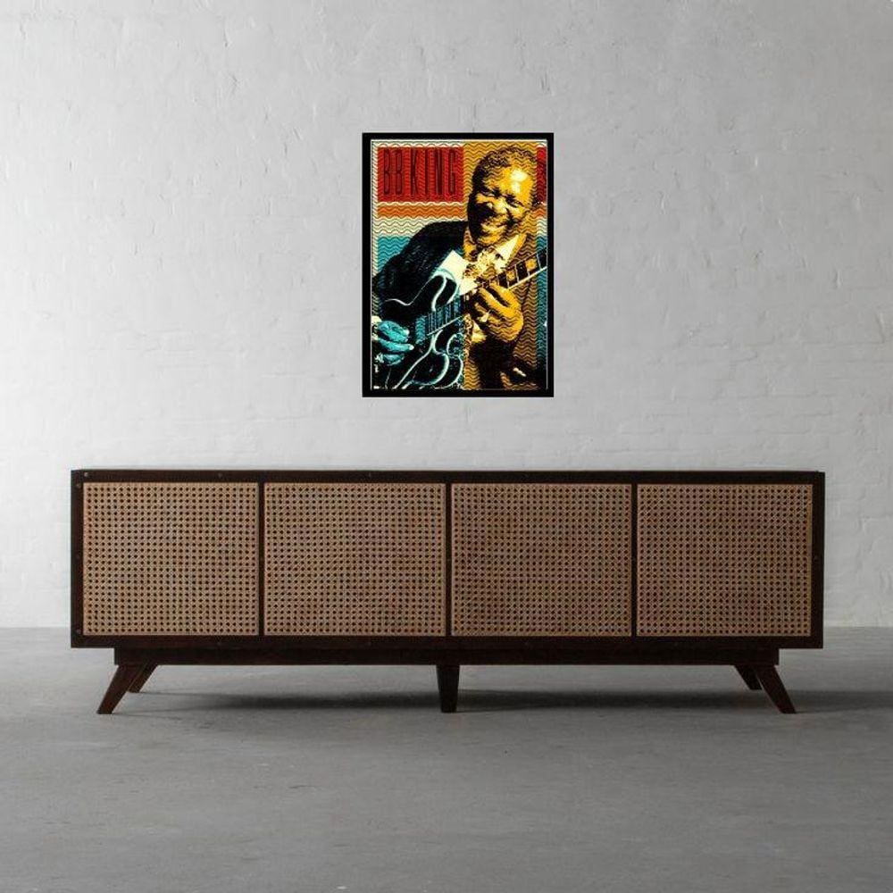 Quadro Bb King Pop Art 45X34Cm - Com Vidro