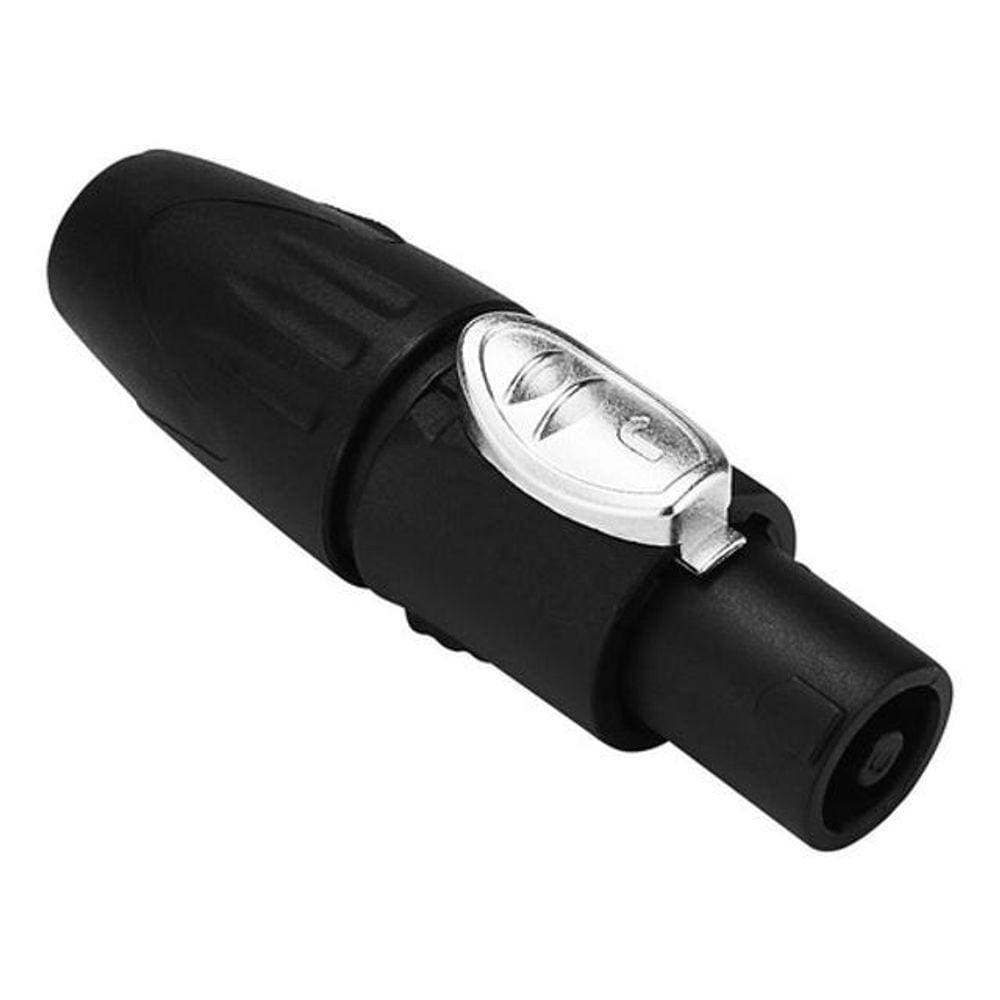 Conector Speakon Macho De Linha 4 Vias Snp41-Gr Preto Devox