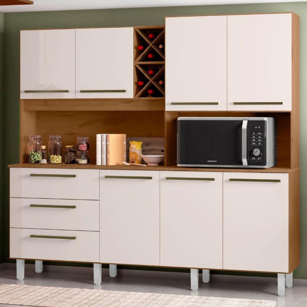 Cozinha Compacta 7 Portas 3 Gavetas Ajax Zanzini | Casas Bahia