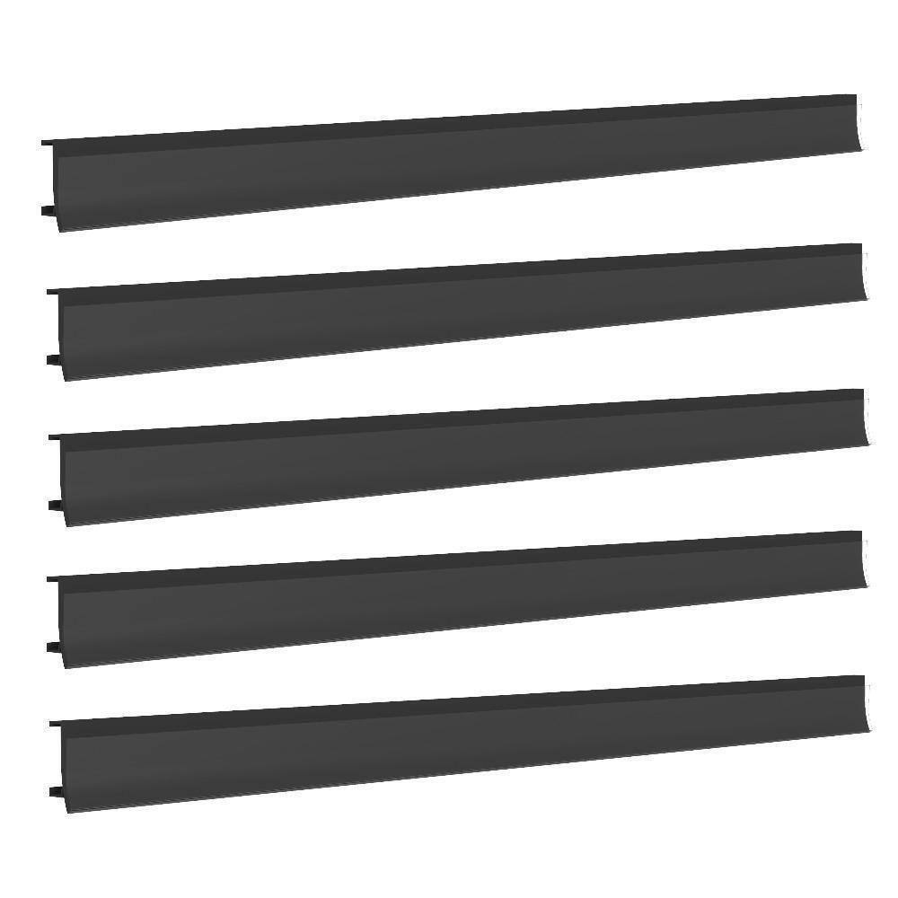 Porta Etiqueta Bandeja Gondola Fit 90 Cm Preto Kit Com 25