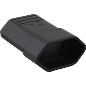 Kit 100 Pino Conector Femea Para Extensao 10A 2P Preto 11978