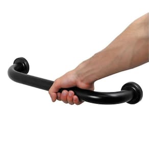 Barra Alça Suporte Apoio Idoso 50Cm Anti Queda Preto Fosco