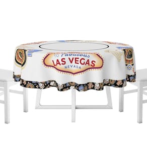 Toalha De Mesa Redonda 1,40X1,40Metros Las Vegas