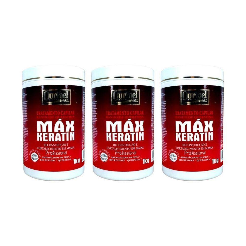 Mascara Ouribel Max Keratin 1000G - Kit Com 3Un