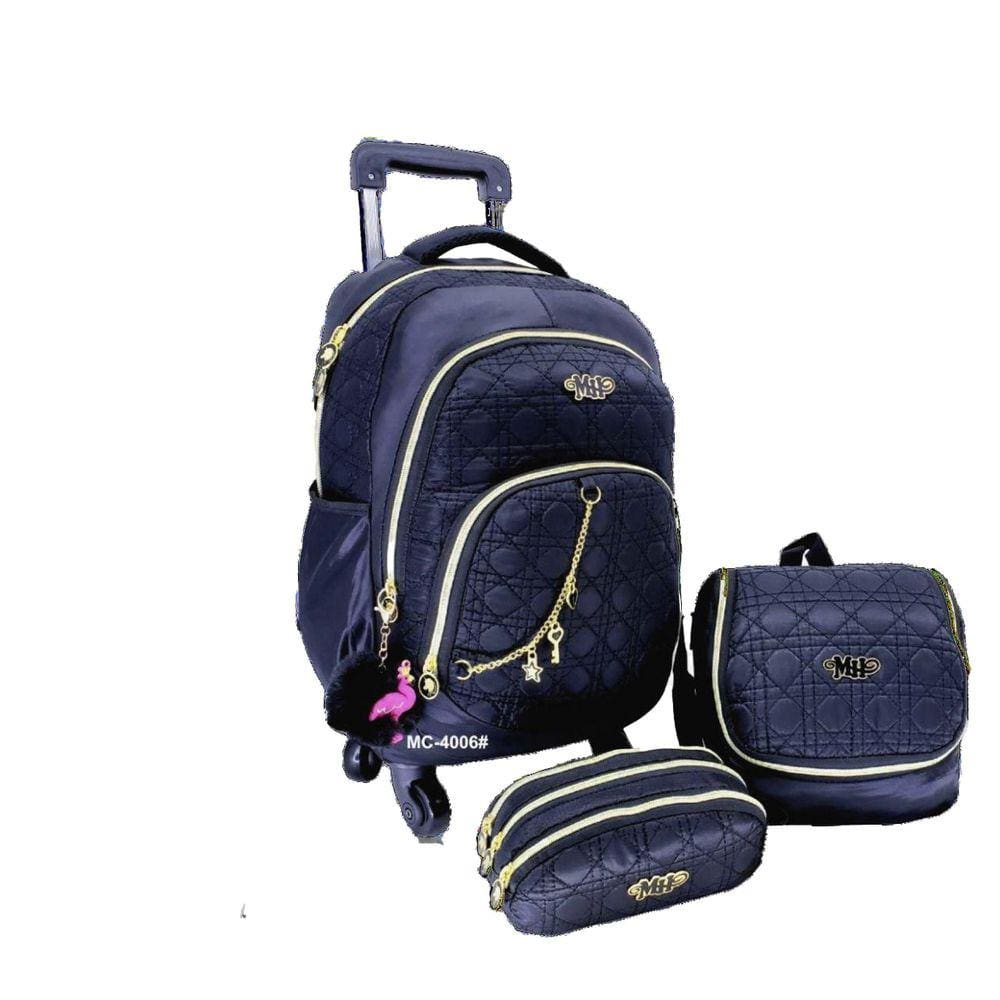 Kit Escolar Roda Lancheira Estojo Mc4006