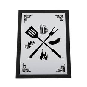 Quadro Com Moldura Talheres Shoope E Churrasco