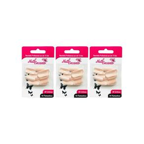 Unhas Postiças Fhaces Nail Encanto Colors Rosa Com 28Un- 3Un