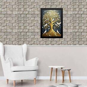 Quadro A Esplendorosa Árvore Da Vida 24X18Cm - Com Vidro