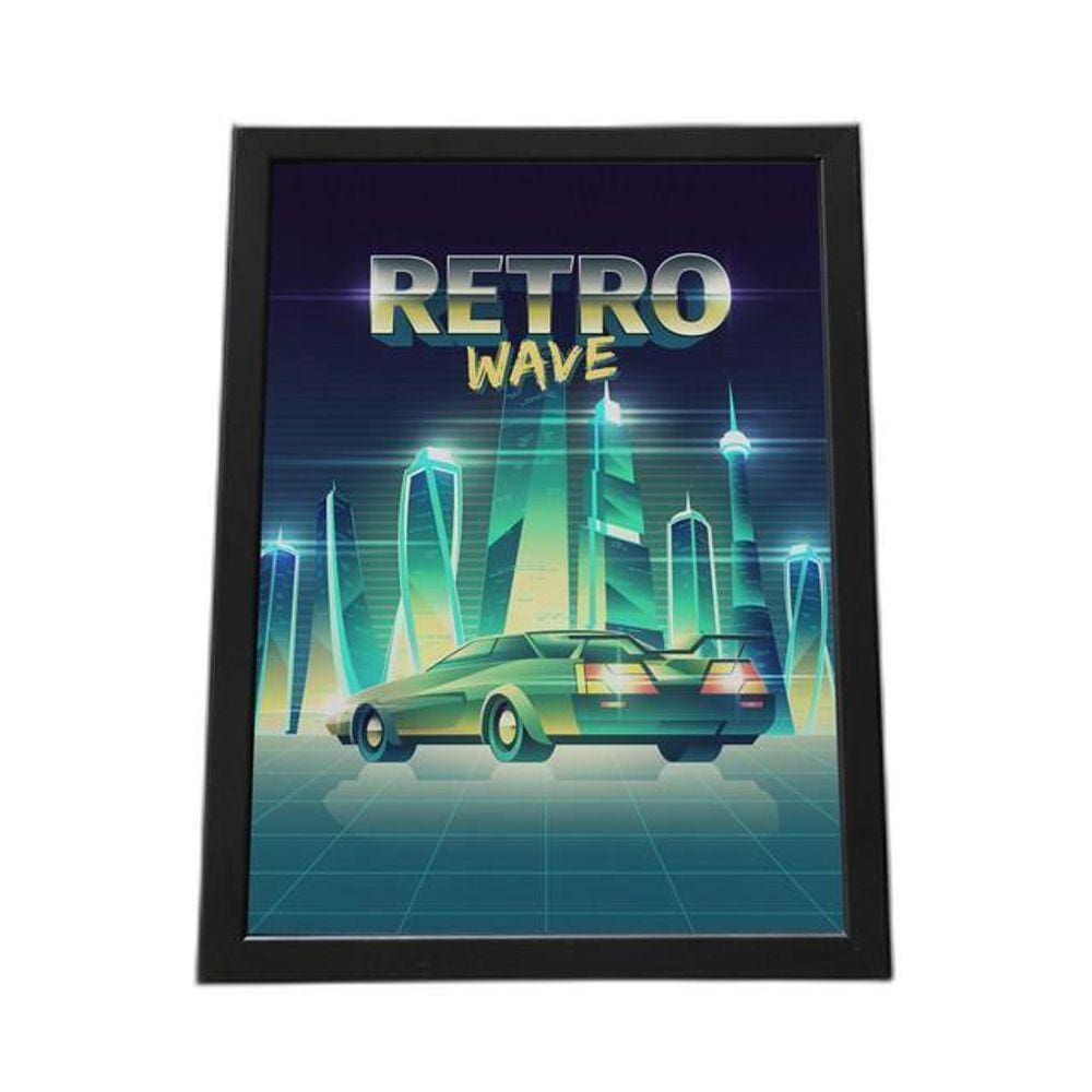 Quadro Com Moldura Retro Wave
