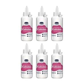 Amolecedor De Cutículas Ideal Algodão 100Ml - Kit Com 6Un