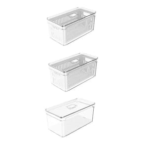 Kit 3 Organizadores Para Geladeira Frutas Verduras Legumes