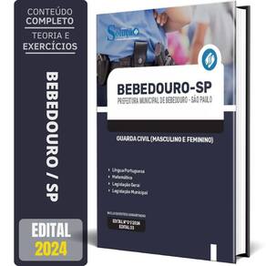 Apostila Prefeitura Bebedouro Sp 2024 Guarda Civil Masculino