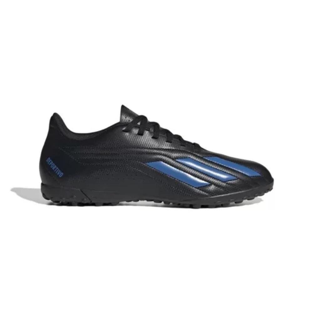 Chuteira Adidas Society Deportivo II Preta e Azul - Masculino
