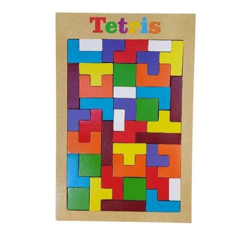 Brinquedo Educativo Madeira Quebra Cabeça Tangram Tetris