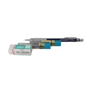 Kit Lapiseira Graphgear 500 0.7 Grafite 2b3b Borracha Pentel