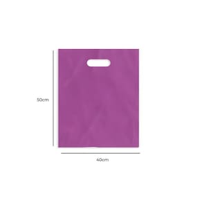 Sacola Plástica Boca De Palhaço Reta Rosa 40X50 250 Unidades