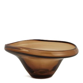 Centro de Mesa Decorativo em Vidro Marrom 30cm 18545 Mart