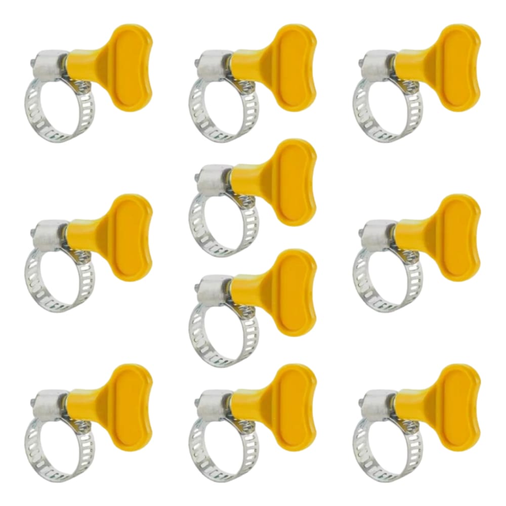 Kit 10 Abraçadeira De Mangueira Aço Inox Borboleta Regulável