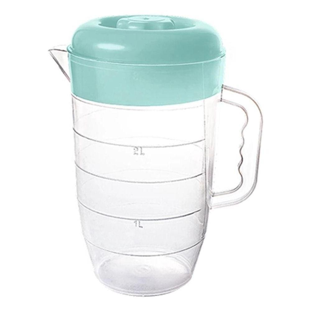 Jarra Plasvale Com Tampa 3 Litros Verde Claro - Azul-Claro