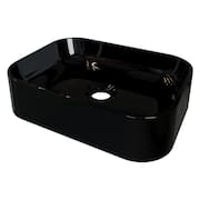 Cuba Pia para Banheiro Retangular Oxford Preto Brilho