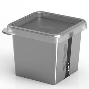Pote Para Alimentos 150Ml Metallic Quadrado C/Tampa Bpa Free