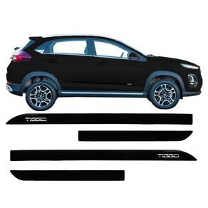 Friso Escrita Cromada Chery Tiggo 3 Preto Metálico