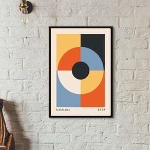 Quadro Arte Bauhaus - Circulo 33X24Cm