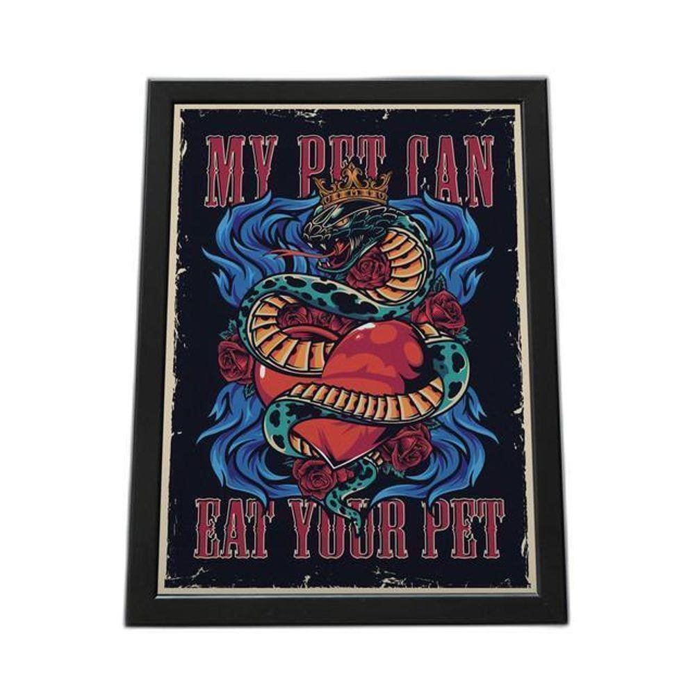 Quadro Com Moldura My Pet Can