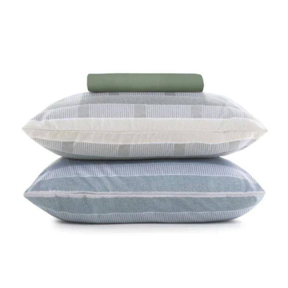 Jogo De Cama Casal 3 Pçs Toque Acetinado Scale Green