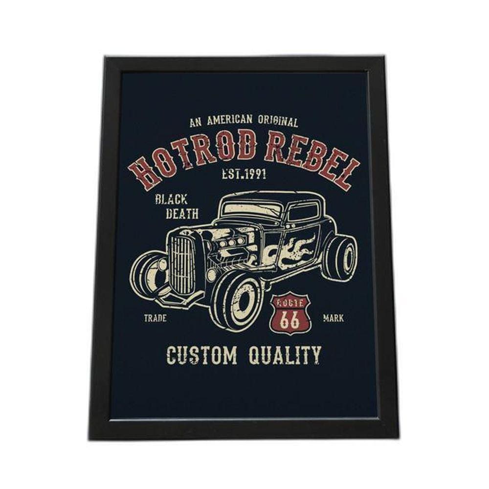 Quadro Com Moldura Hotrod Rebel