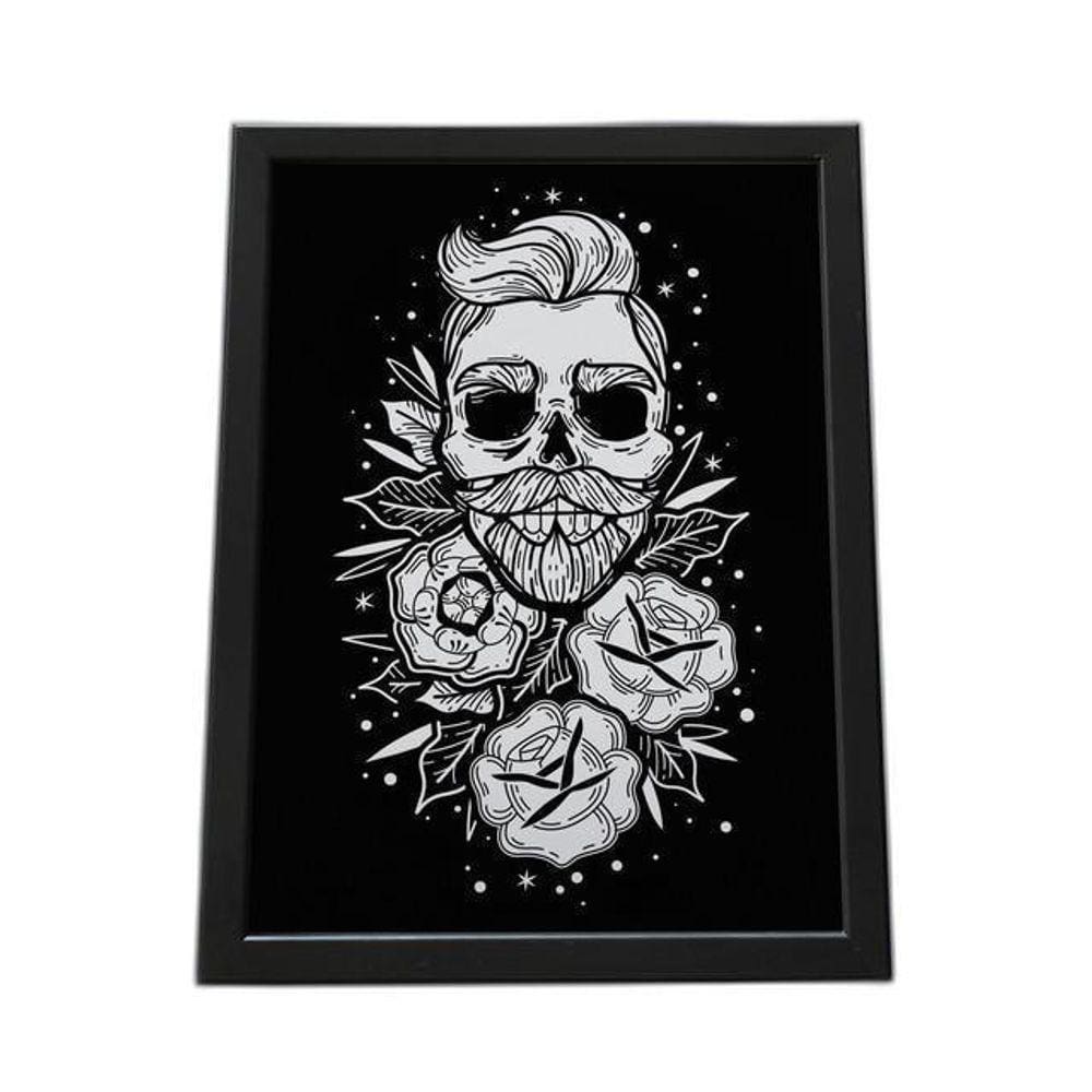 Quadro Com Moldura Barberaria Sorriso