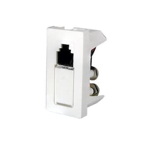 Módulo Entrada Rj11 4 Fios   Telefone   -Pial Plus + Branco
