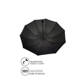 Guarda Chuva Reforçado Facinato Contra Vento T3053 Preto