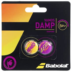 Antivibrador Babolat Rafa Vamos Damp com 02 Unidades Roxo e Amarelo
