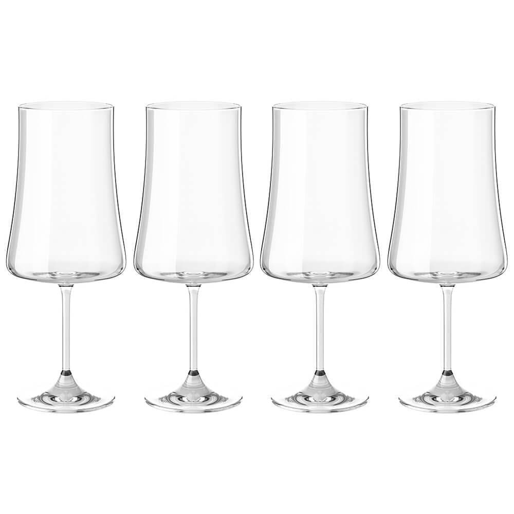 Taças Vinho E Água Cristal 560Ml Titânio Pleasure 4 Peças