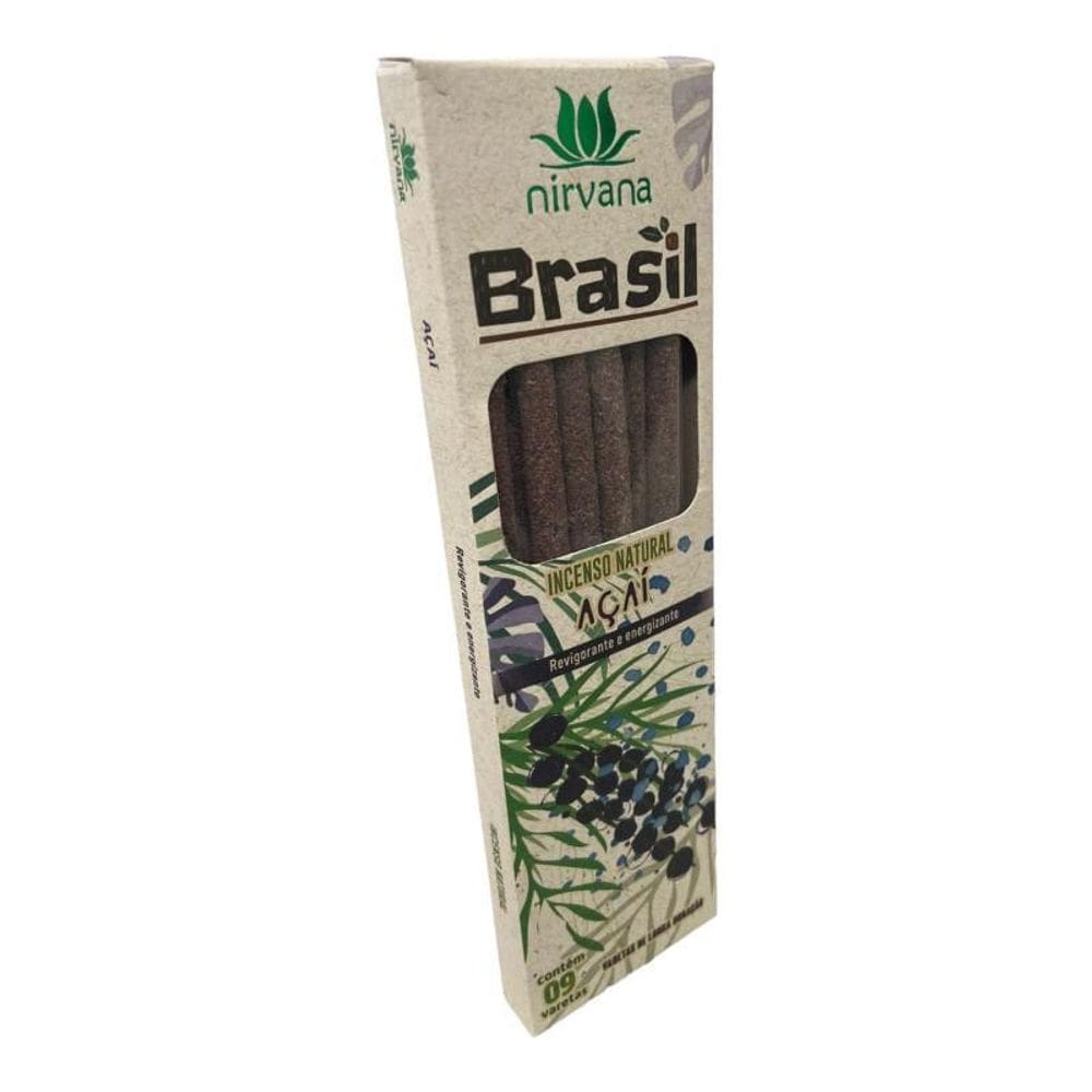 Incenso Natural Nirvana Açaí Brasil Cx Com 9 Varetas